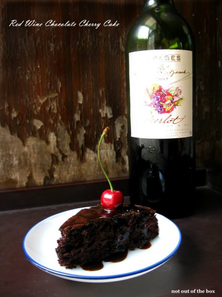 Red Wine Chocolate Cherry Cake