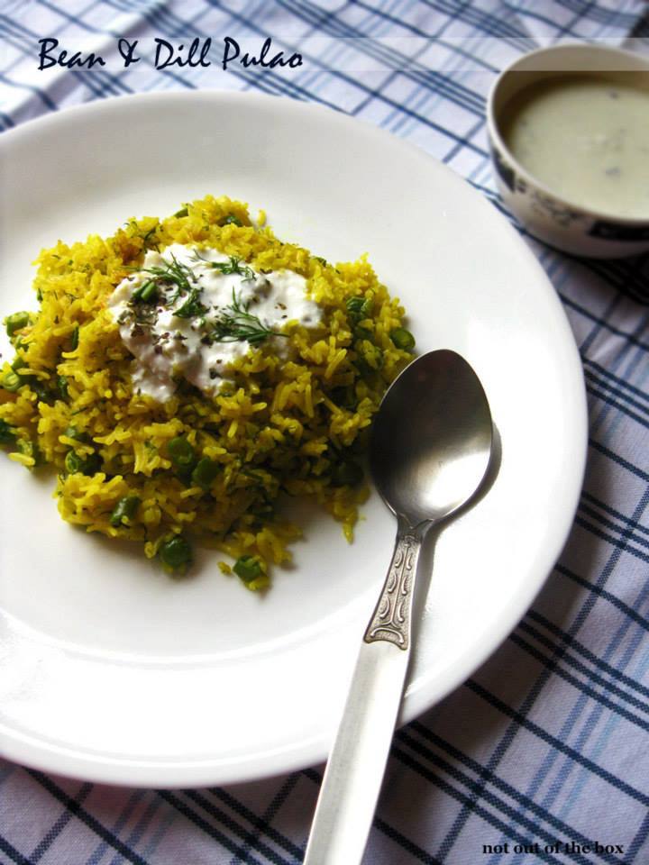 Bean & Dill Pulao with Garlicky Yogurt Not Out of the Box