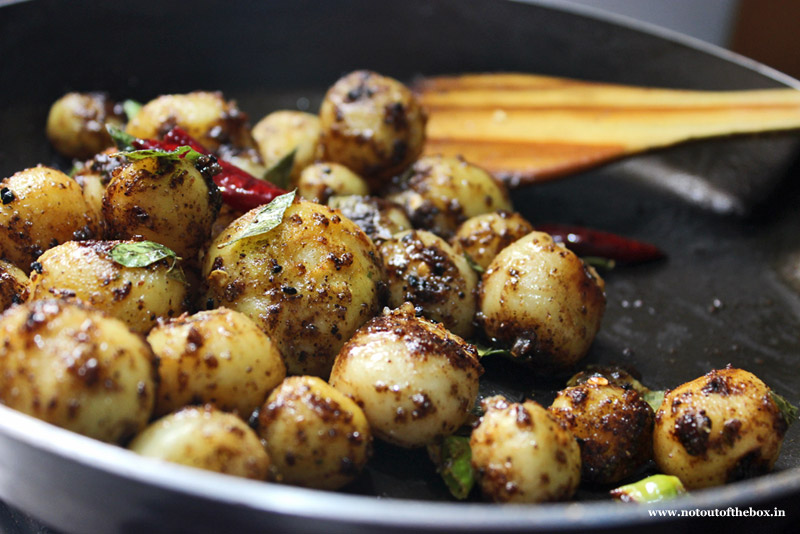Pan Roasted Baby Potatoes with Curry leaves