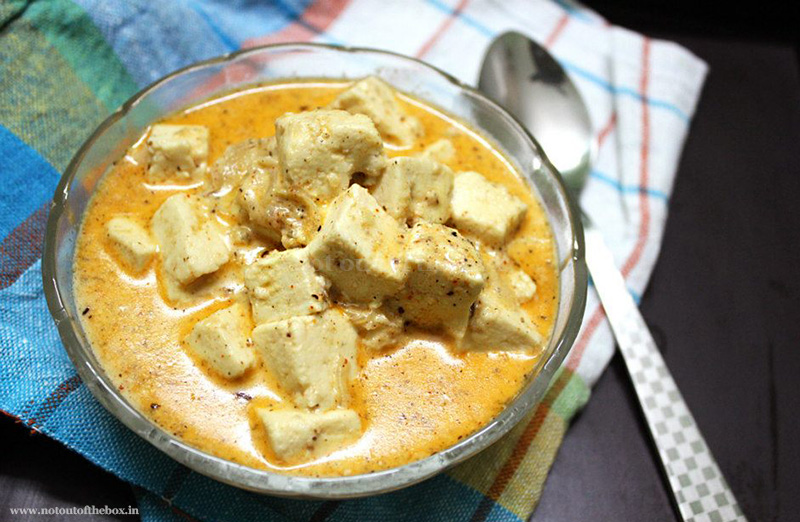 Coconut Paneer/Creamy Coconut Cottage Cheese Curry