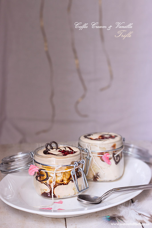 Coffee Cream & Vanilla Trifle with Strawberry Compote