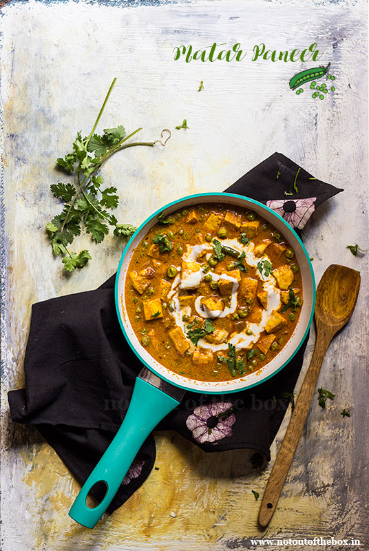 Matar Paneer/Cottage Cheese Curry with Peas