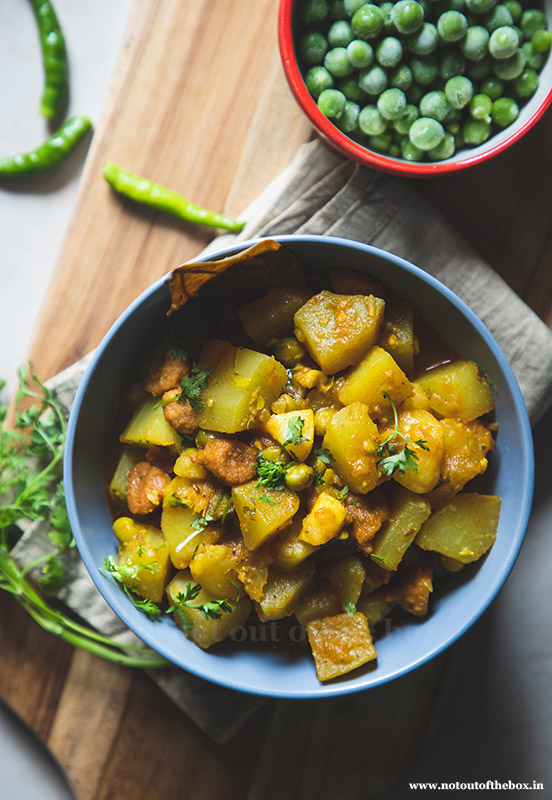 Bengali style Squash-Potato Sabji