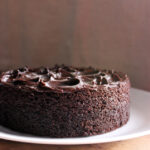 Eggless Dark Chocolate Cake