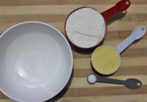 all-purpose flour, cornmeal and salt