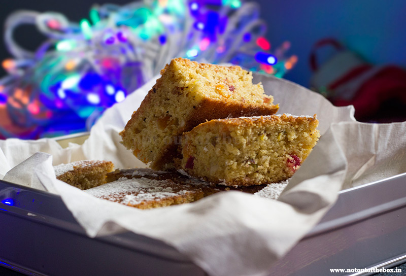 Cornmeal Fruit & Nut Cake Squares