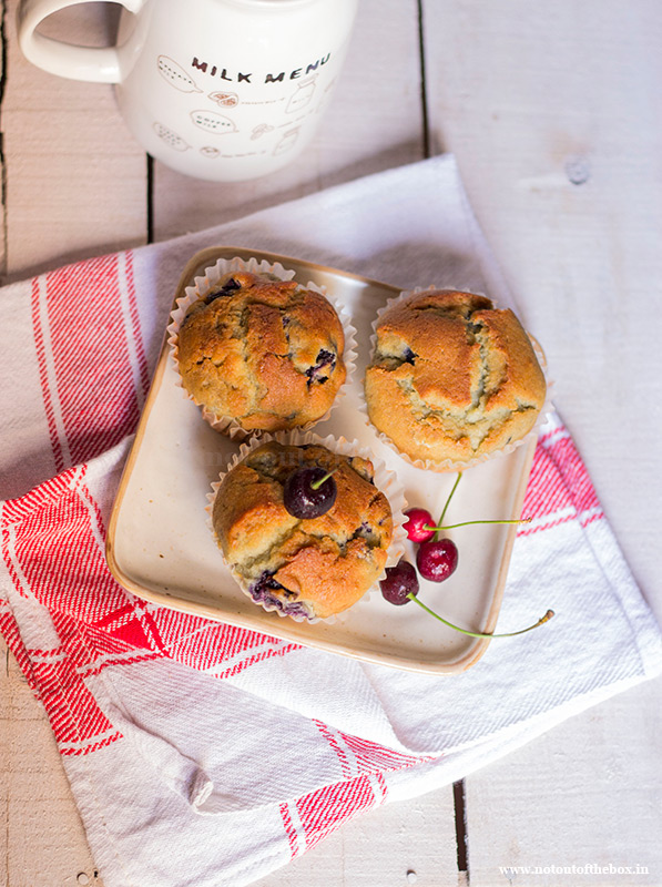 Cornmeal Cherry Muffins