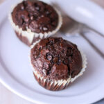 Eggless Double Chocolate Muffins