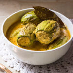 Niramish Potol er Dolma/Stuffed pointed Gourds with Paneer