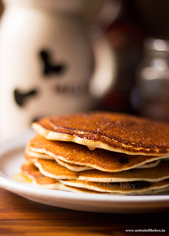 Eggless Vanilla Chocolate chip Pancakes