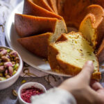Saffron Pistachio Pound Cake