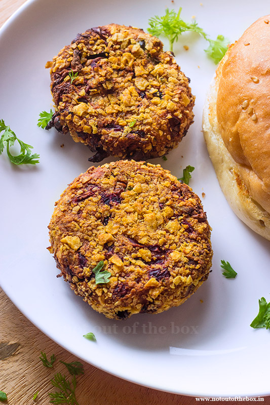 Sweet Potato-Purple Cabbage Patties/Cutlets | Not Out of the Box
