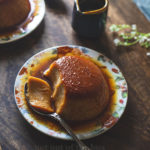 Eggless Coffee-Caramel Biscuit Pudding