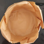 Paper lining the pan