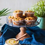 Eggless Savoury Hummus Muffins